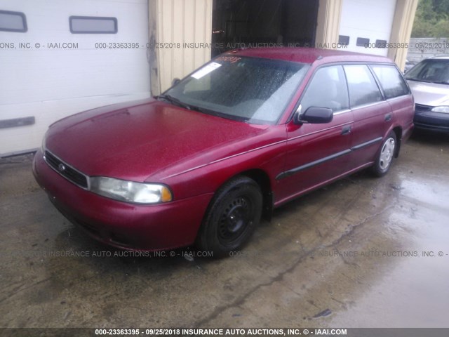 4S3BK6256S7313028 - 1995 SUBARU LEGACY BRIGHTON RED photo 2