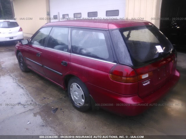 4S3BK6256S7313028 - 1995 SUBARU LEGACY BRIGHTON RED photo 3