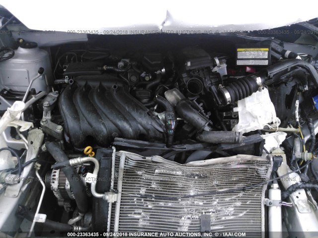 3N1CE2CP3GL358955 - 2016 NISSAN VERSA NOTE S/S PLUS/SV/SL/SR SILVER photo 10