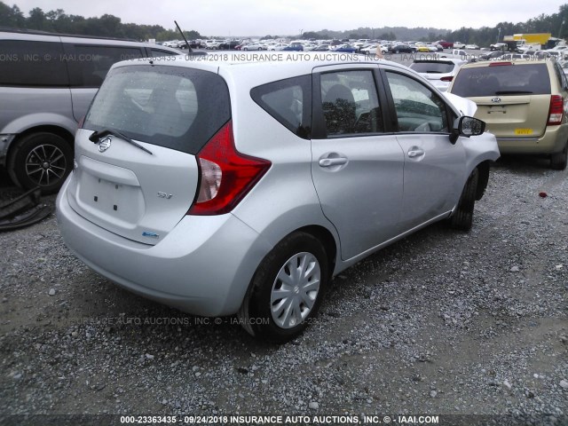 3N1CE2CP3GL358955 - 2016 NISSAN VERSA NOTE S/S PLUS/SV/SL/SR SILVER photo 4
