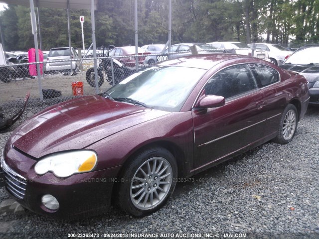 4C3AG52H53E184913 - 2003 CHRYSLER SEBRING LXI MAROON photo 2