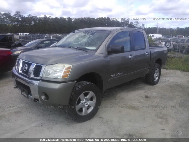 1N6BA07B76N535543 - 2006 NISSAN TITAN XE/SE/LE GRAY photo 2