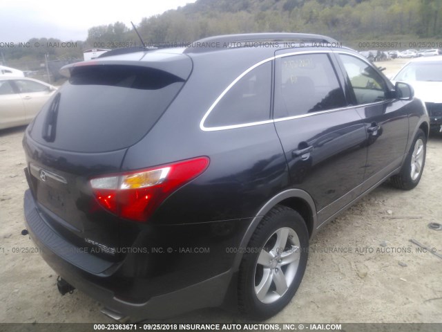 KM8NU73C87U015790 - 2007 HYUNDAI VERACRUZ GLS/SE/LIMITED BLACK photo 4