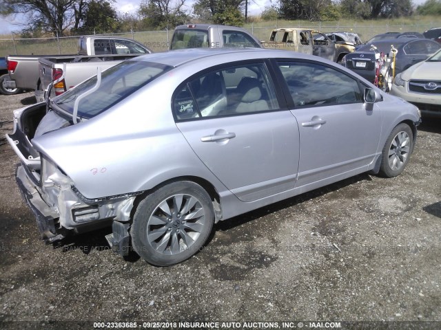 1HGFA16839L029323 - 2009 HONDA CIVIC EX SILVER photo 4