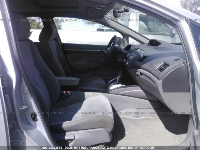 1HGFA16839L029323 - 2009 HONDA CIVIC EX SILVER photo 5