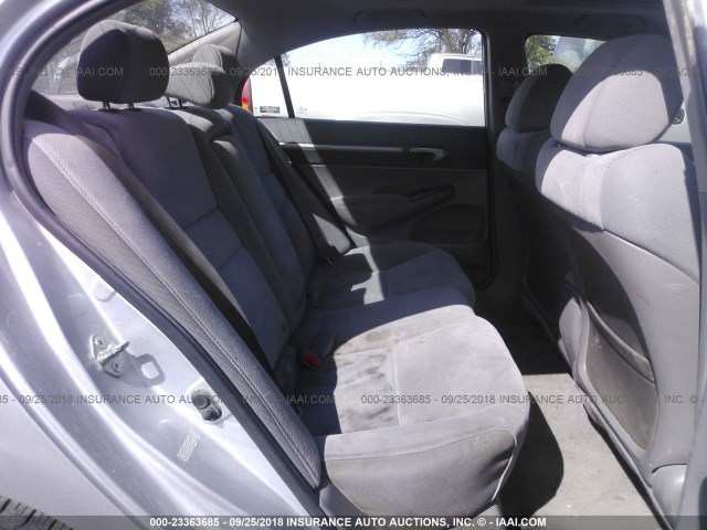 1HGFA16839L029323 - 2009 HONDA CIVIC EX SILVER photo 8