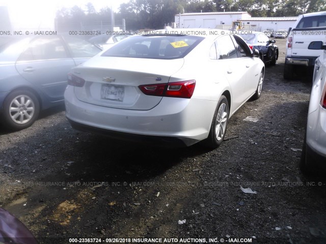 1G1ZJ5SU7GF341106 - 2016 CHEVROLET MALIBU HYBRID WHITE photo 4