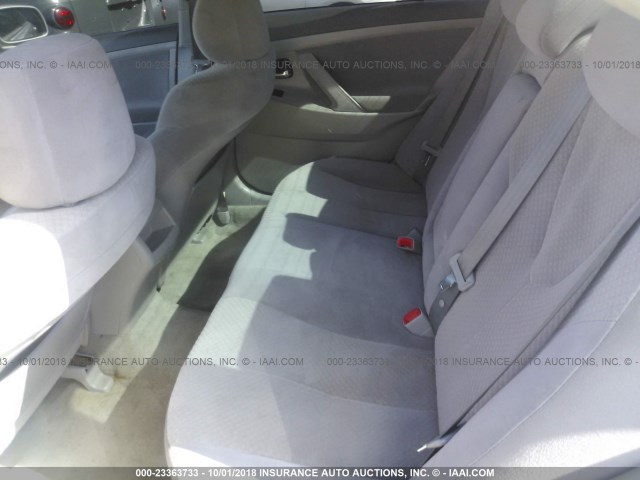 4T1BE46K88U216849 - 2008 TOYOTA CAMRY CE/LE/XLE/SE SILVER photo 8