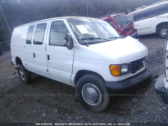 1FTSE34L83HA89029 - 2003 FORD ECONOLINE E350 SUPER DUTY VAN WHITE photo 1