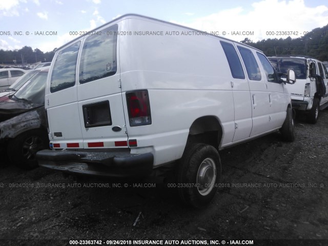 1FTSE34L83HA89029 - 2003 FORD ECONOLINE E350 SUPER DUTY VAN WHITE photo 4