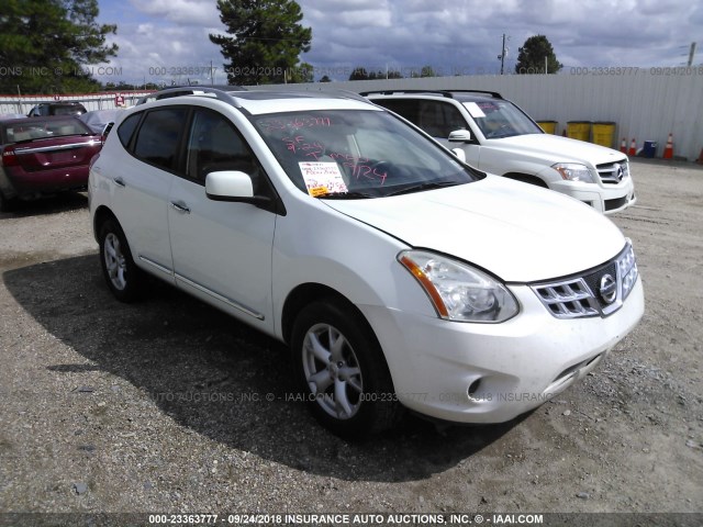 JN8AS5MT4BW167403 - 2011 NISSAN ROGUE S/SV/KROM WHITE photo 1