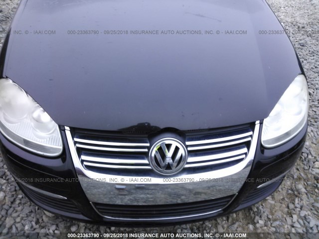 3VWEF71K77M059435 - 2007 VOLKSWAGEN JETTA WOLFSBURG 黑色 照片 6