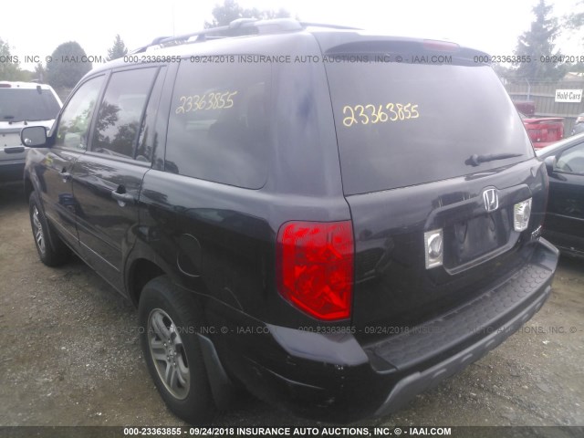 5FNYF18414B001907 - 2004 HONDA PILOT BLACK photo 3