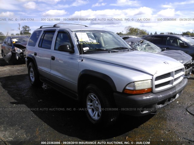 1D4HS38N03F582832 - 2003 DODGE DURANGO SPORT SILVER photo 1