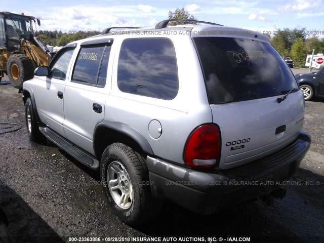 1D4HS38N03F582832 - 2003 DODGE DURANGO SPORT SILVER photo 3