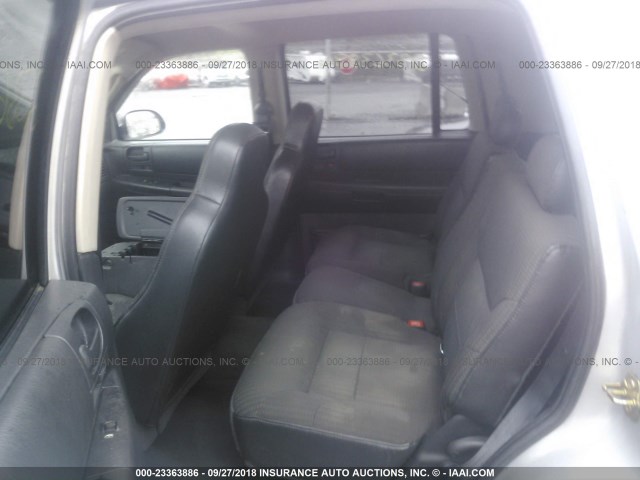 1D4HS38N03F582832 - 2003 DODGE DURANGO SPORT SILVER photo 8