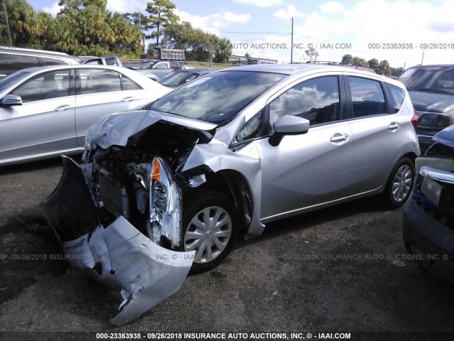 3N1CE2CPXGL394142 - 2016 NISSAN VERSA NOTE S/S PLUS/SV/SL/SR SILVER photo 2