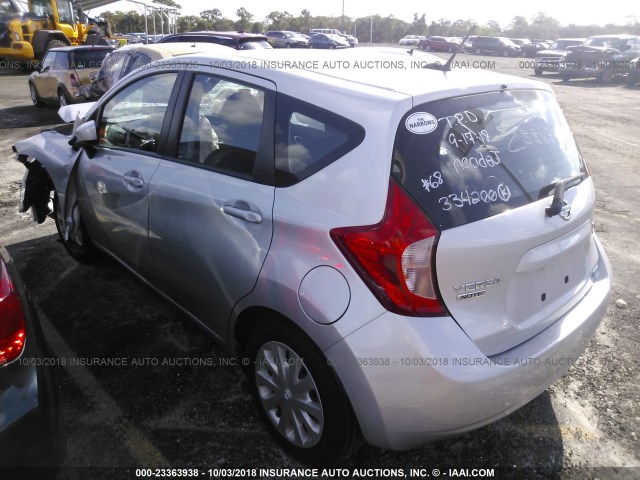 3N1CE2CPXGL394142 - 2016 NISSAN VERSA NOTE S/S PLUS/SV/SL/SR SILVER photo 3
