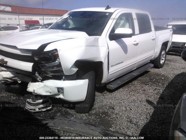 3GCUKREC4HG340858 - 2017 CHEVROLET SILVERADO K1500 LT WHITE photo 2