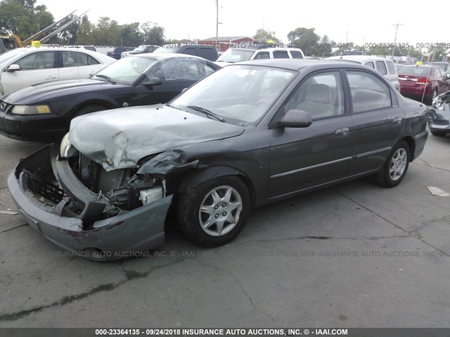 KNAFB121X35291188 - 2003 KIA SPECTRA LS GRAY photo 2