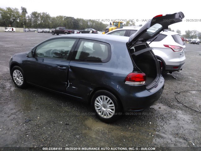 WVWBA7AJXBW021184 - 2011 VOLKSWAGEN GOLF BLUE photo 3