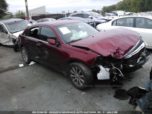 1C3CCBBB7DN600011 - 2013 CHRYSLER 200 TOURING RED photo 1