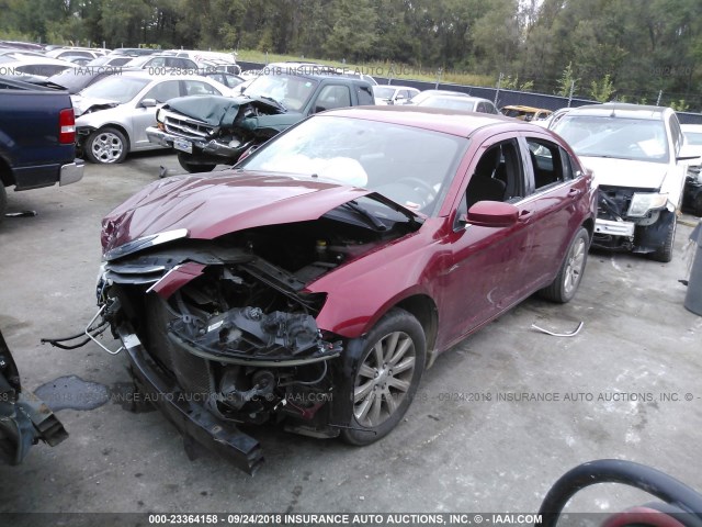 1C3CCBBB7DN600011 - 2013 CHRYSLER 200 TOURING RED photo 2