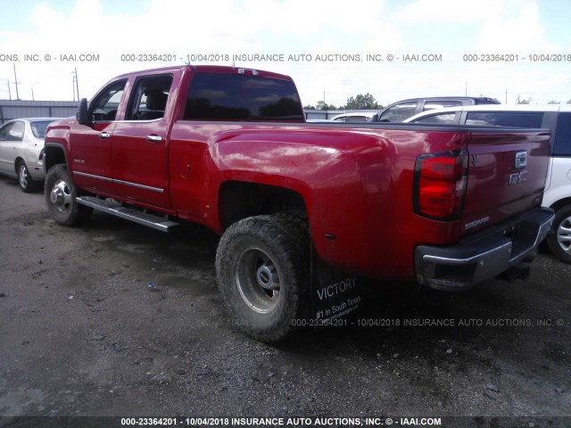 1GT423E86FF110732 - 2015 GMC SIERRA K3500 SLT RED photo 3