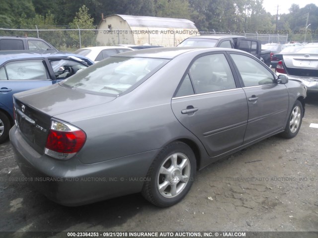 4T1BE30K25U500296 - 2005 TOYOTA CAMRY LE/XLE/SE Сұр фото 4