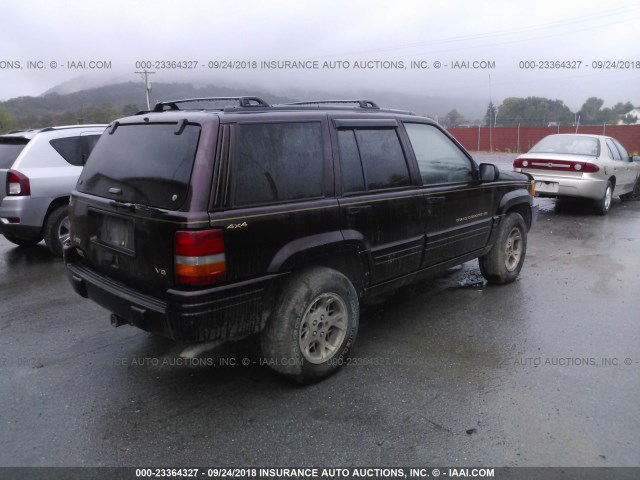 1J4GZ78Y8VC551428 - 1997 JEEP GRAND CHEROKEE LIMITED/ORVIS MAROON photo 4