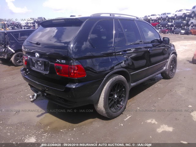 5UXFB33553LH41844 - 2003 BMW X5 4.4I BLACK photo 4