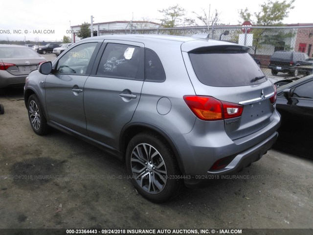 JA4AR3AU9JZ001846 - 2018 MITSUBISHI OUTLANDER SPORT ES/SE GRAY photo 3