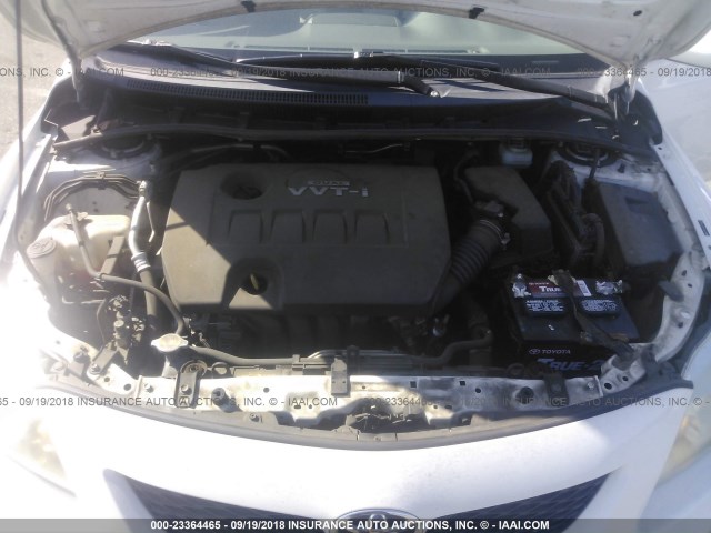JTDBL40E599076633 - 2009 TOYOTA COROLLA LE/XLE WHITE photo 10