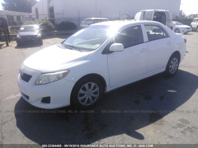JTDBL40E599076633 - 2009 TOYOTA COROLLA LE/XLE WHITE photo 2