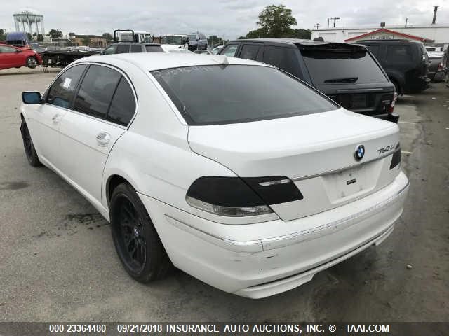 WBAHN83527DT73003 - 2007 BMW 750 WHITE photo 3