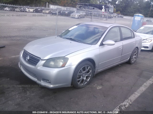 1N4BL11E96C109540 - 2006 NISSAN ALTIMA SE/SL/SE-R SILVER photo 2