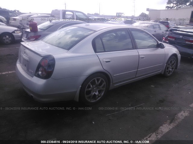 1N4BL11E96C109540 - 2006 NISSAN ALTIMA SE/SL/SE-R SILVER photo 4