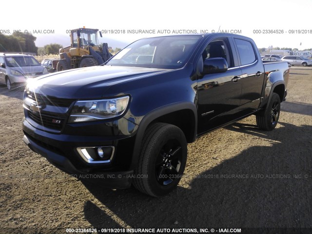 1GCPTCE12G1305321 - 2016 CHEVROLET COLORADO LT BLACK photo 2