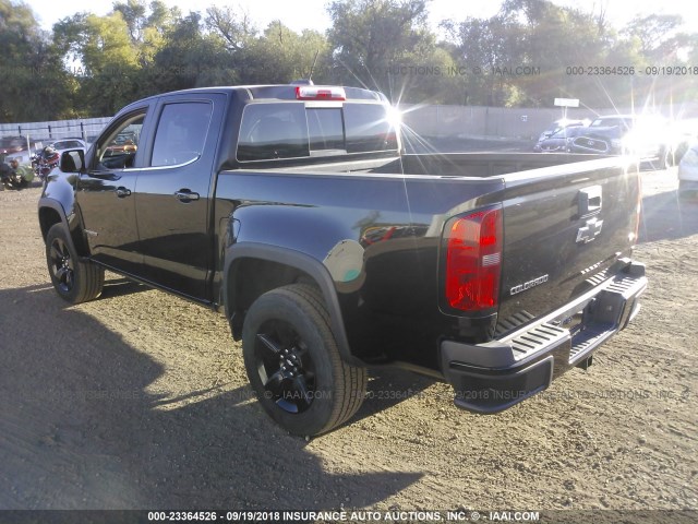 1GCPTCE12G1305321 - 2016 CHEVROLET COLORADO LT BLACK photo 3