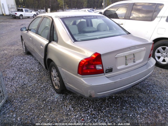 YV1TS59H141378092 - 2004 VOLVO S80 2.5T BROWN photo 3