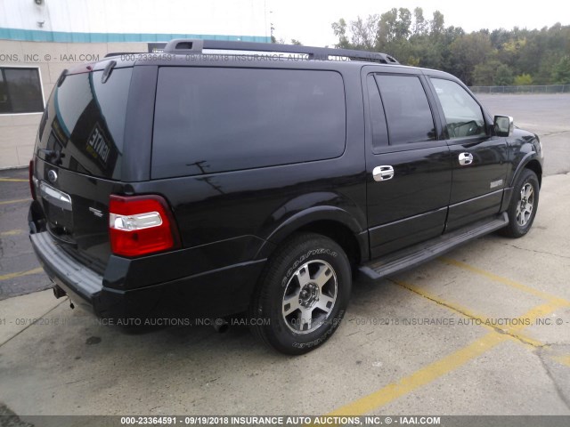 1FMFK15598LA58726 - 2008 FORD EXPEDITION EL XLT BLACK photo 4