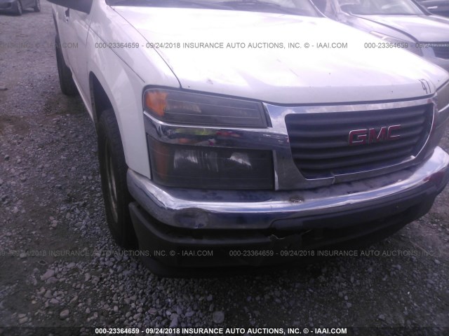 1GTCSBD92A8108800 - 2010 GMC CANYON WHITE photo 6