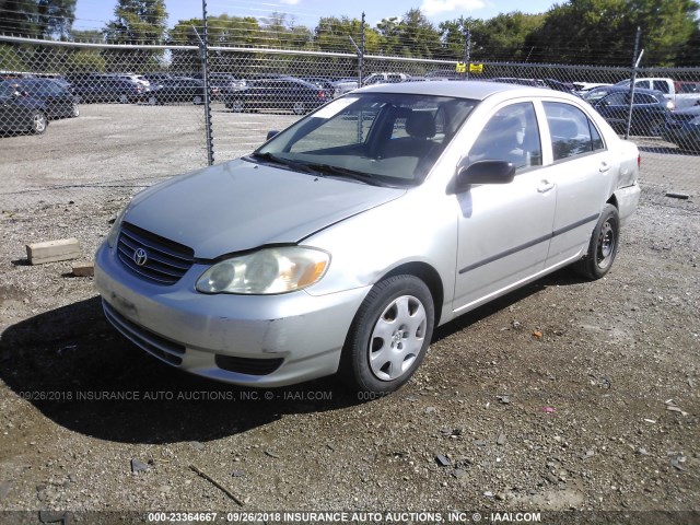 JTDBR32E832002337 - 2003 TOYOTA COROLLA CE/LE SILVER photo 2