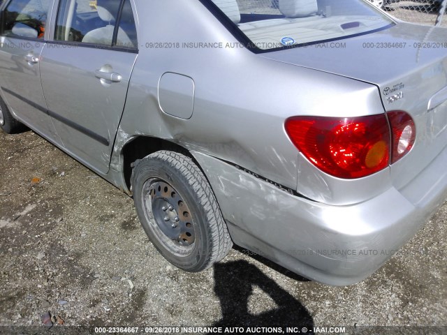 JTDBR32E832002337 - 2003 TOYOTA COROLLA CE/LE SILVER photo 6