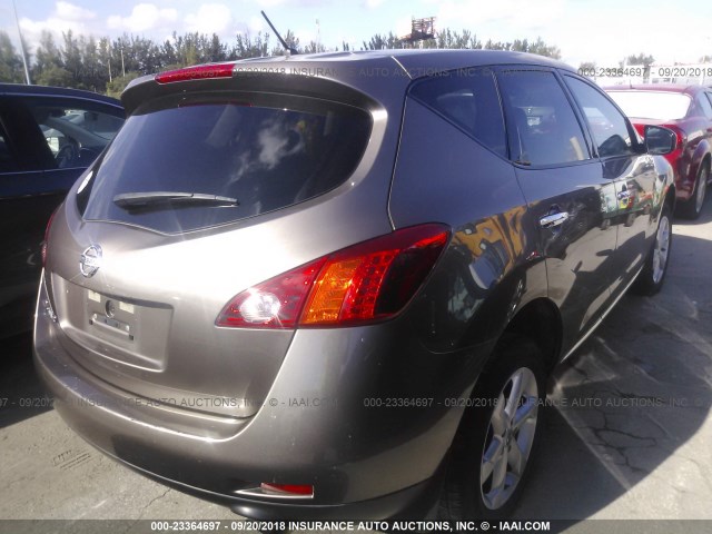 JN8AZ1MU7AW020570 - 2010 NISSAN MURANO S/SL/LE BROWN photo 4