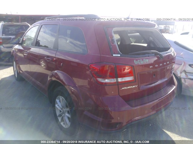 3C4PDCBG0HT530594 - 2017 DODGE JOURNEY SXT RED photo 3