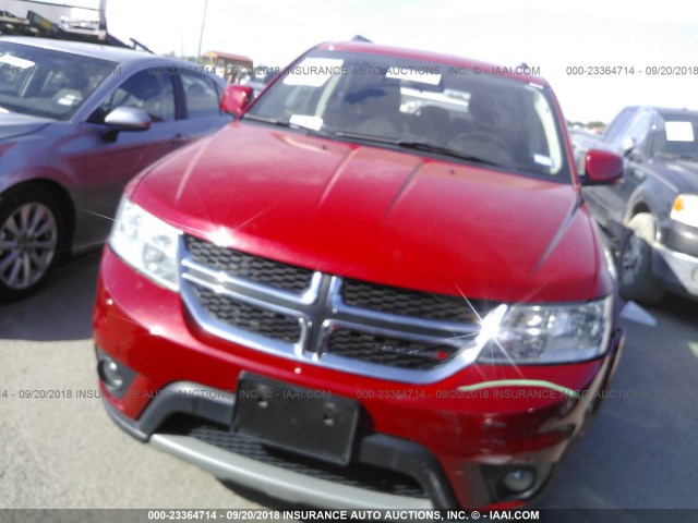 3C4PDCBG0HT530594 - 2017 DODGE JOURNEY SXT RED photo 6