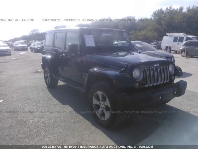 1C4HJWEG5HL753915 - 2017 JEEP WRANGLER UNLIMITE SAHARA BLACK photo 1