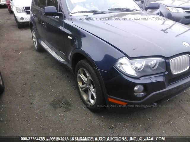 WBXPC93499WJ31370 - 2009 BMW X3 XDRIVE30I BLUE photo 1