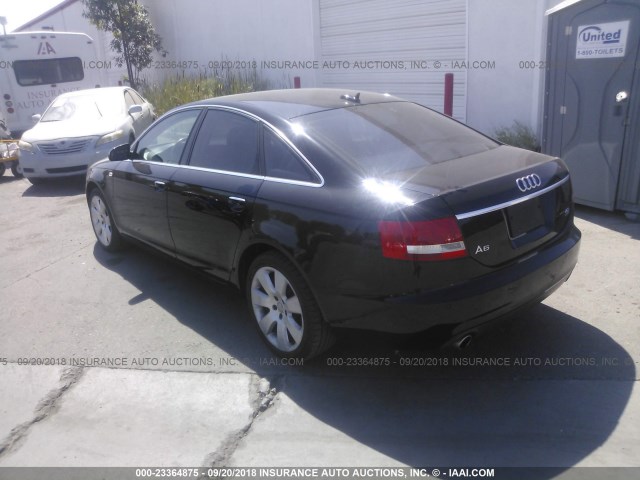 WAUDL74F36N138494 - 2006 AUDI A6 4.2 QUATTRO BLACK photo 3